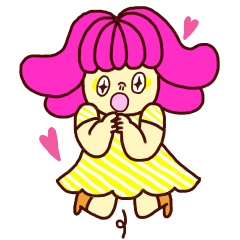 [LINEスタンプ] Marshmallow girl's diaryの画像（メイン）