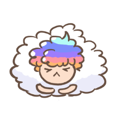 [LINEスタンプ] あたまに●が乗った羊のスタンプ