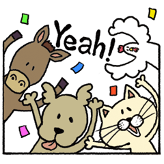 [LINEスタンプ] 演奏しないブレーメンの音楽隊