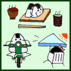 [LINEスタンプ] お茶目なおにぎりの画像（メイン）