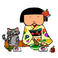 [LINEスタンプ] ふくこさん と サバトラネコ 2の画像（メイン）