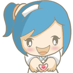 [LINEスタンプ] Hello~I am May Blue~is a little nurse~の画像（メイン）