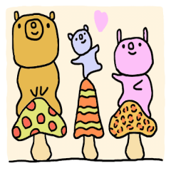 [LINEスタンプ] ゆるゆる動物1の画像（メイン）