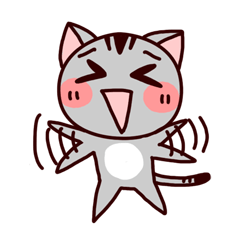 [LINEスタンプ] 食いしん坊ねこ「まめ太」の無言スタンプ