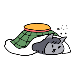 [LINEスタンプ] 炬燵猫