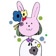 [LINEスタンプ] あいづちうさぎちゃん