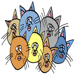 [LINEスタンプ] クセになる顔(ねこ編)