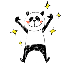 [LINEスタンプ] Panda wears Pantsの画像（メイン）