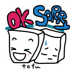 [LINEスタンプ] OK豆腐・SORRY豆腐