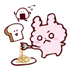 [LINEスタンプ] ウサギのむしゃり！