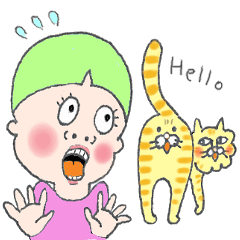 [LINEスタンプ] 僕と猫右門