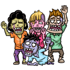 [LINEスタンプ] We're not Zombie
