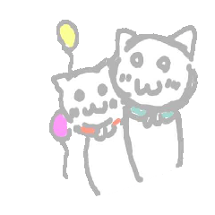 [LINEスタンプ] it is a two cats daily sticker.