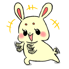 [LINEスタンプ] ハイテンションウサギ ピョンコ