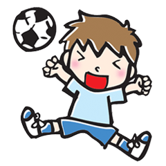 [LINEスタンプ] サッカーしてますの画像（メイン）