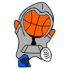 [LINEスタンプ] バスケットボールマンの画像（メイン）