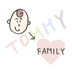 [LINEスタンプ] トミーの家族へ一言の画像（メイン）