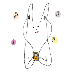 [LINEスタンプ] ミュージックラバーうさぎ