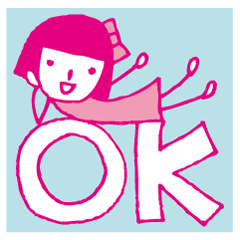 [LINEスタンプ] ピンク色の女の子