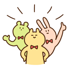 [LINEスタンプ] 3色の動物たち