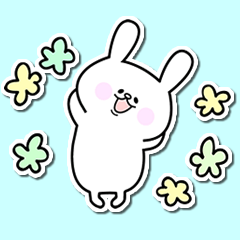 [LINEスタンプ] シールウサギちゃん