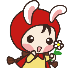 [LINEスタンプ] redhood bunny2の画像（メイン）