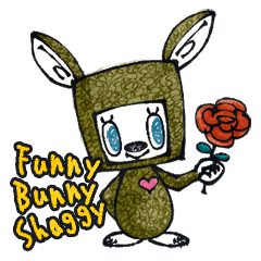 [LINEスタンプ] へんてこうさぎのもじゃ