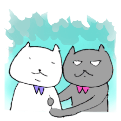 [LINEスタンプ] えりつきのねこ（因果版）