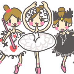 [LINEスタンプ] バレリーナバレエ団