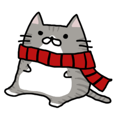 [LINEスタンプ] ぽちゃ猫サポーター生活