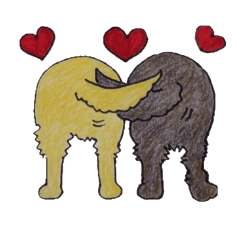 [LINEスタンプ] We love dogs