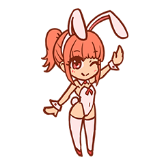 [LINEスタンプ] うんぽぴんのバニーガールちゃん