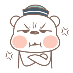 [LINEスタンプ] A Cute white bearの画像（メイン）