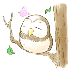 ふくろうと子フクロウたち Lineスタンプ Pretty Japan