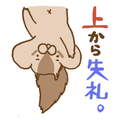 [LINEスタンプ] 上からシマリスの画像（メイン）