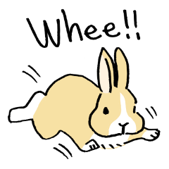 [LINEスタンプ] 英語でうさぎ