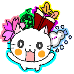 [LINEスタンプ] WHITE CAT！ LET'S PLAY！の画像（メイン）