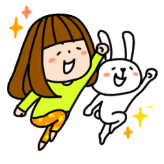 [LINEスタンプ] 私とうさ子