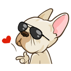 [LINEスタンプ] Louknann the frenchie