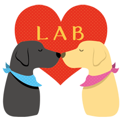 [LINEスタンプ] Lab × Love （ラブラドール）