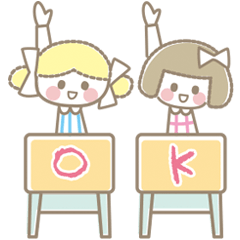 [LINEスタンプ] リボンガールズの画像（メイン）