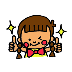 [LINEスタンプ] みつあみガールの画像（メイン）