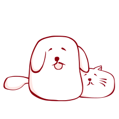 [LINEスタンプ] 猫田さんといぬたろうの画像（メイン）