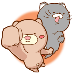 [LINEスタンプ] くまた＆ねこふんど氏の画像（メイン）