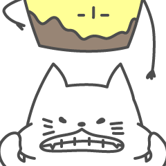 [LINEスタンプ] おいしいプリンはいかがかにゃ？
