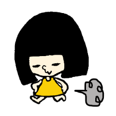 [LINEスタンプ] 続・黒髪ぱる子のコミカル日常の画像（メイン）