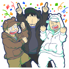 [LINEスタンプ] 3bknB(3びきのB)の画像（メイン）