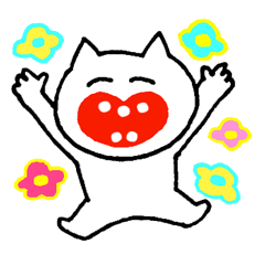 [LINEスタンプ] あかるいねこ