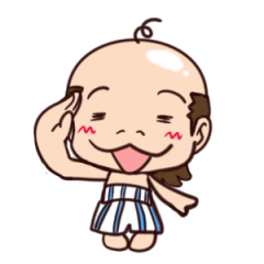 [LINEスタンプ] 頑張れハゲたん！