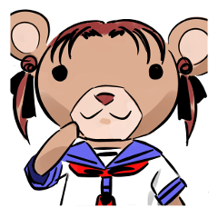 [LINEスタンプ] くまみさん青春中